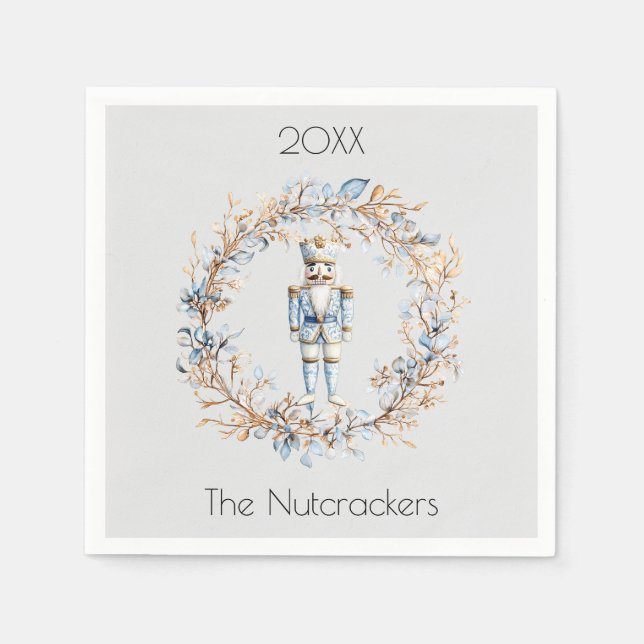 Serviette En Papier Aquarelle Noisette Noël (Devant)