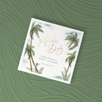 Aquarelle Palm Trees Baby shower tropical Aloha