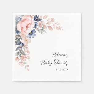 Serviette En Papier Aquarelle papier Baby shower rose