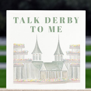 Serviette En Papier Aquarelle Parlez Derby à moi Horseracing Building