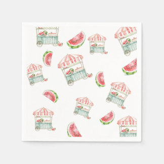 Serviette En Papier Aquarelle Pâtisserie