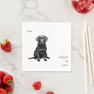 Serviette En Papier Aquarelle Pet Image III Mariage