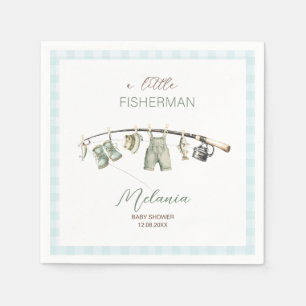 Serviette En Papier Aquarelle Petit Pêcheur Baby Shower