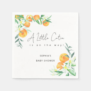 Serviette En Papier Aquarelle Petite mignonne est sur le chemin baby s