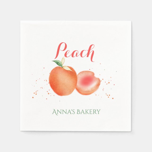 Serviette En Papier Aquarelle Poisson Fruits Papier Naples (Devant)