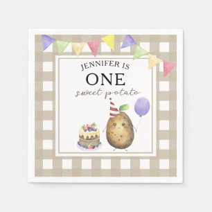 Serviette En Papier Aquarelle Pomme de terre 1er anniversaire