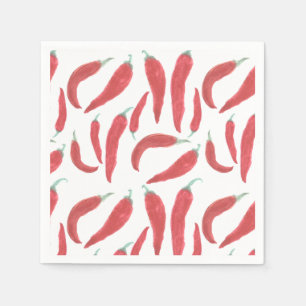 Serviette En Papier aquarelle rouge chaud