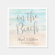 Aquarelle sur le mariage à la plage