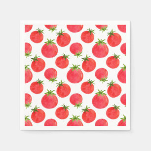 Serviette En Papier Aquarelle Tomates    modèleserviettes