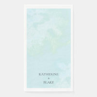 Aquarelle Turquoise Moderne Personnalisé Mariage I