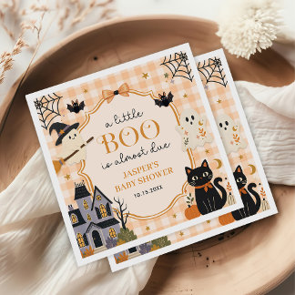 Serviette En Papier Aquarelle Un Petit Chou Halloween Baby Shower