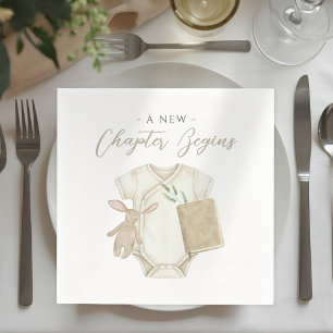 Serviette En Papier Aquarelle Une nouvelle étape commence Baby Shower