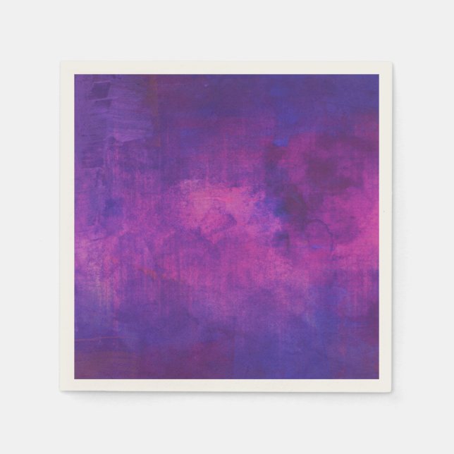 Serviette En Papier Aquarelle violette et rose Arrière - plan Abstrait (Devant)