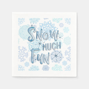 Serviette En Papier Aquarelle Whimsical Snowflakes NEIGE BEAUCOUP AMUS
