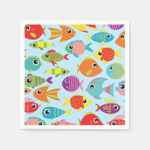 Serviette En Papier Aquarium de poisson 1er Anniversaire de fête Napk