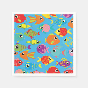 Serviette En Papier Aquarium de poisson 1er anniversaire de fête Napki