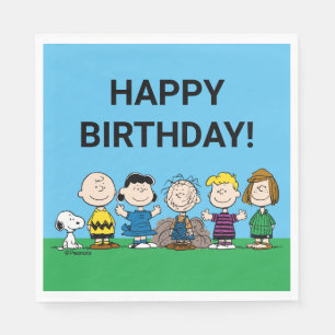 Serviette En Papier Arachides amis dans une rangée