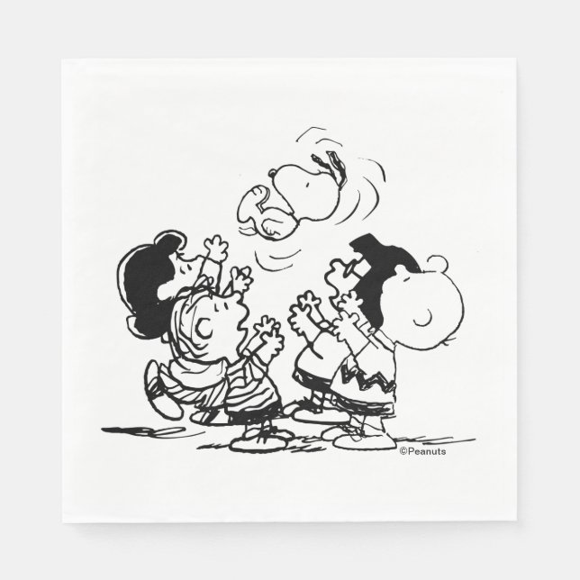 Serviette En Papier Arachides Gang Lifting Snoopy (Devant)