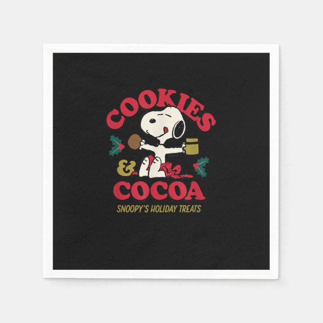 Serviette En Papier Arachides - Noël - Cookies et cacao (Devant)