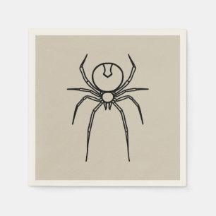 Serviette En Papier Araignée - Bone White et Bat Black
