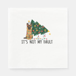 Serviette En Papier Arbre De Noël Ce N'Est Pas Ma Faute Chien De Berge