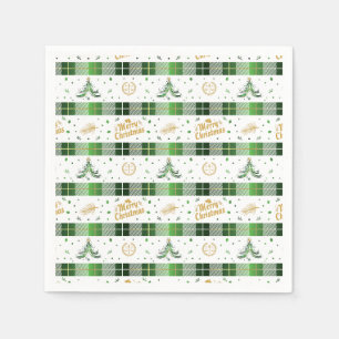 Serviette En Papier Arbre de Noël de l'avocat - Scales de justice