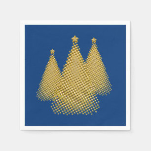 Serviette En Papier Arbre de Noël d'or