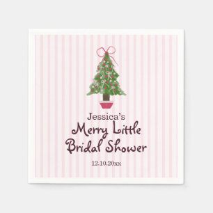 Serviette En Papier Arbre de Noël Joyeuse Fête de Mariage
