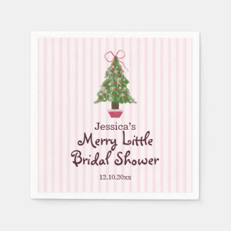 Serviette En Papier Arbre de Noël Joyeuse Fête de Mariage