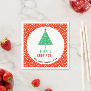 Serviette En Papier Arbre de Noël Moderne 