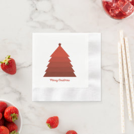 Serviette En Papier Arbre de Noël rouge Napkin
