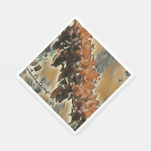 Serviette En Papier Arbre de roses d'art