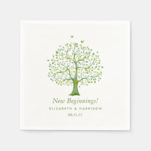 Serviette En Papier Arbre de vie, mariage élégant