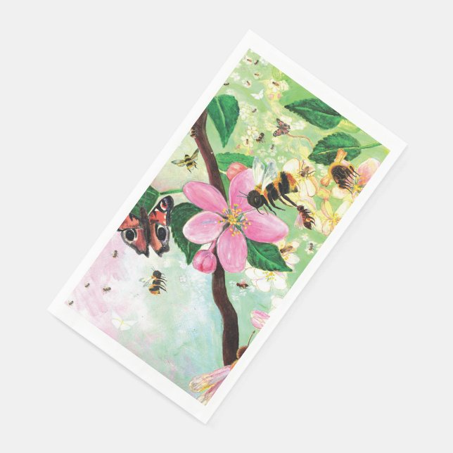 Serviette En Papier Arbres en fleurs pour abeilles et autres pollinisa (Coin)