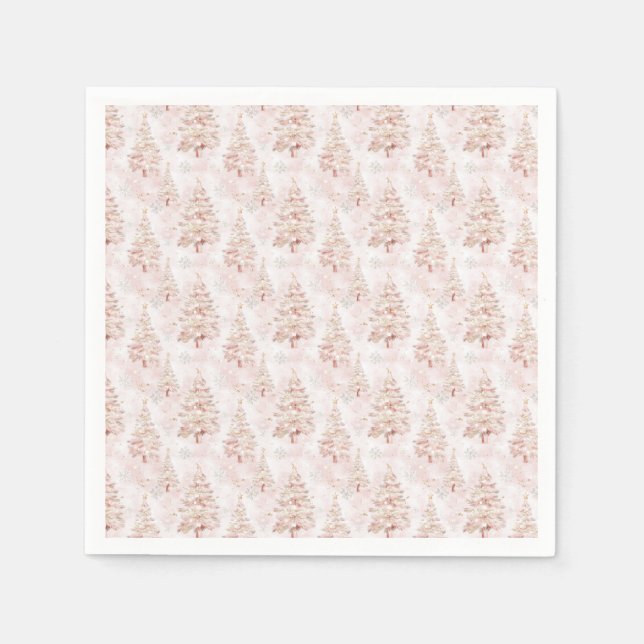 Serviette En Papier Arbres festifs de Noël (Devant)