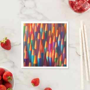 Serviette En Papier Arc-en-ciel coloré Palette d'aquarelle