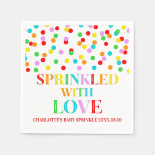 Serviette En Papier Arc-en-ciel Confetti saupoudré d'Amour Baby Sprink