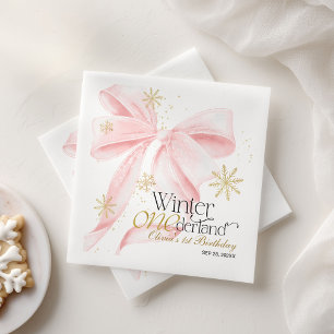 Serviette En Papier Arc-en-ciel Hiver Onederland 1er Anniversaire