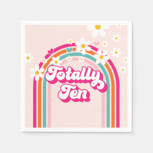Serviette En Papier Arc-en-ciel rétro Totalement dix 10e anniversaire