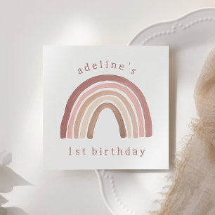Serviette En Papier Arc-en-ciel rose en terre cuite