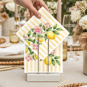 Serviette En Papier Arc-en-ciel Rose Jaune Frais Un Citron Premier Ann