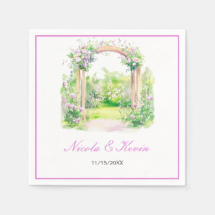 Serviette En Papier Arche de mariage florale de printemps