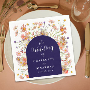 Serviette En Papier Arche florale de mariage Bohème Automne Fleurs sau