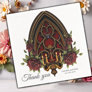 Serviette En Papier Arche gothique aux crânes.