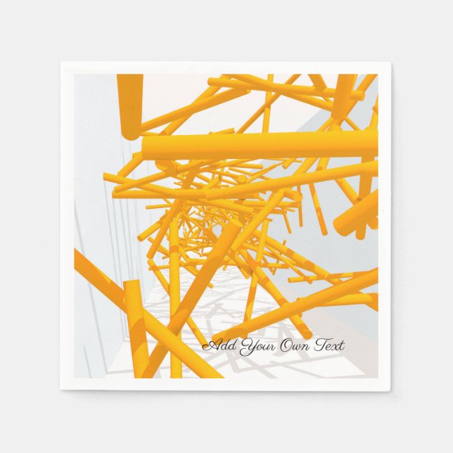 Serviette En Papier Architectural Space with Bright Geometrical Shape (Devant)