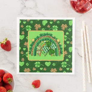 Serviette En Papier Arcs-en-ciel irlandais sauvages  Serviettes en pap