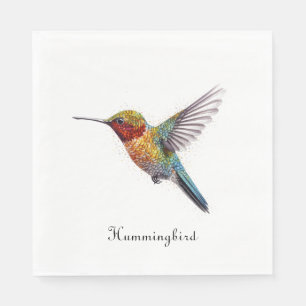 Serviette En Papier Arcs-en-ciel : L'art des colibris, personnalisé