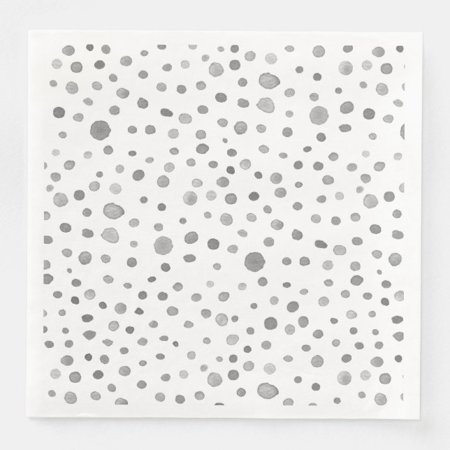 Serviette En Papier Ardoise Confetti Aquarelle Points Papier Napkin (Devant)
