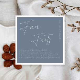 Serviette En Papier Argent Fun Facts Mariage personnalisé serviettes