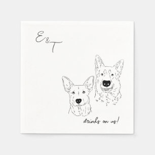 Serviette En Papier Ariel Mariage Cocktail serviettes